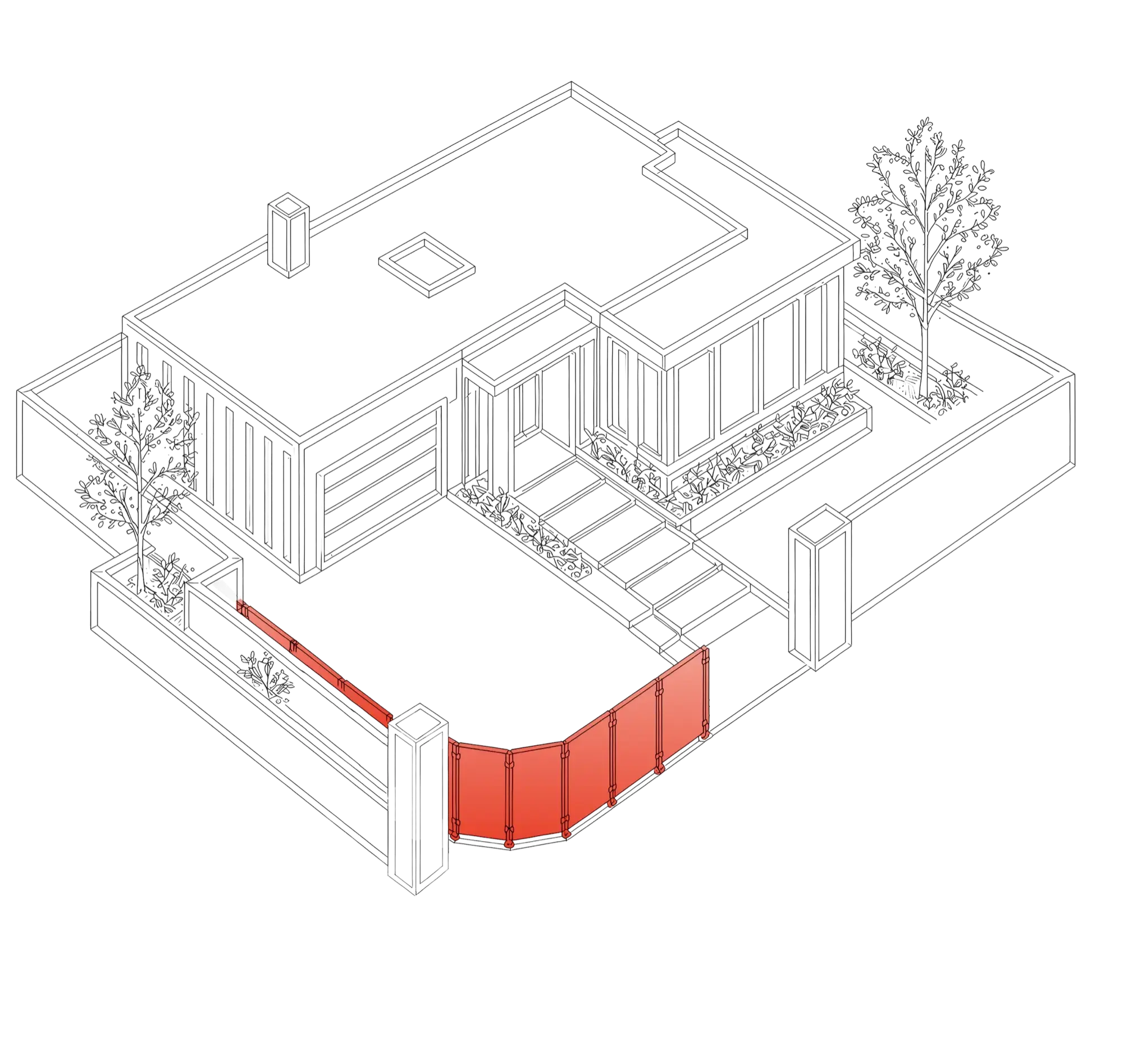 Diagram of a corner-turning gate