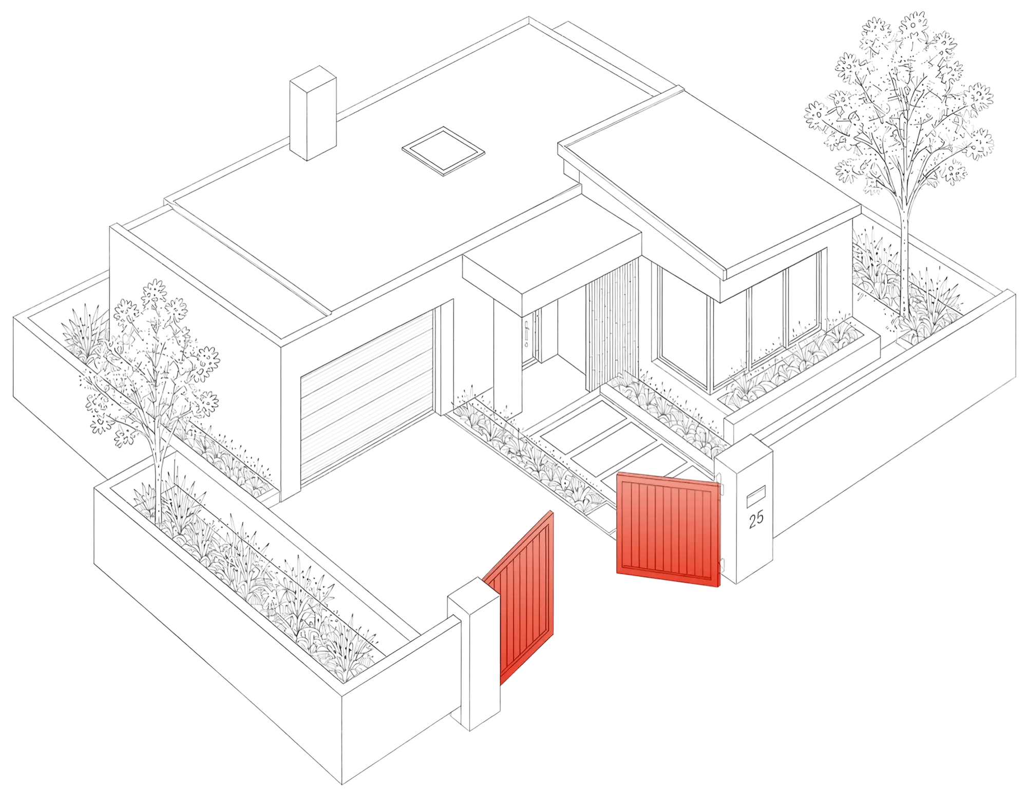 Diagram of an automatic swing gate